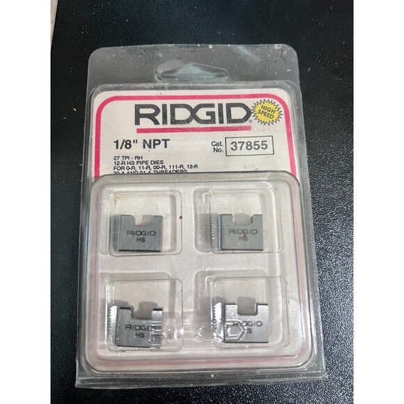 RIDGID 1/8" NPT Alloy Steel Pipe Dies 37855 - Picture 1 of 3